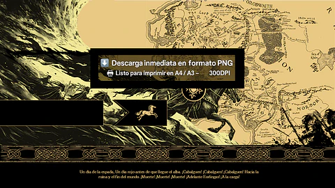 Carga de los Rohirrim – Arte Digital para Imprimir (PNG 300DPI A3)
