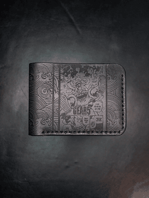 🔥 Billetera de Cuero – Homenaje Conceptual One Piece (Luffy Gear 5)