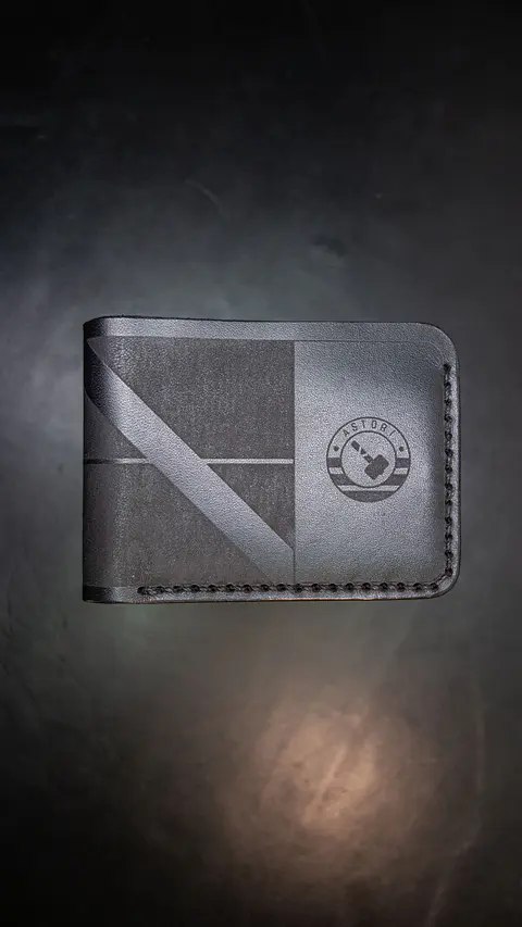 Billetera de Cuero – Edición Conceptual “Líneas Modernas” | Astori