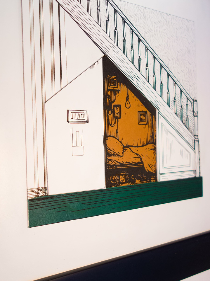 Cuadro de Cuero – “Bajo la Escalera” 🕯️✨ 5