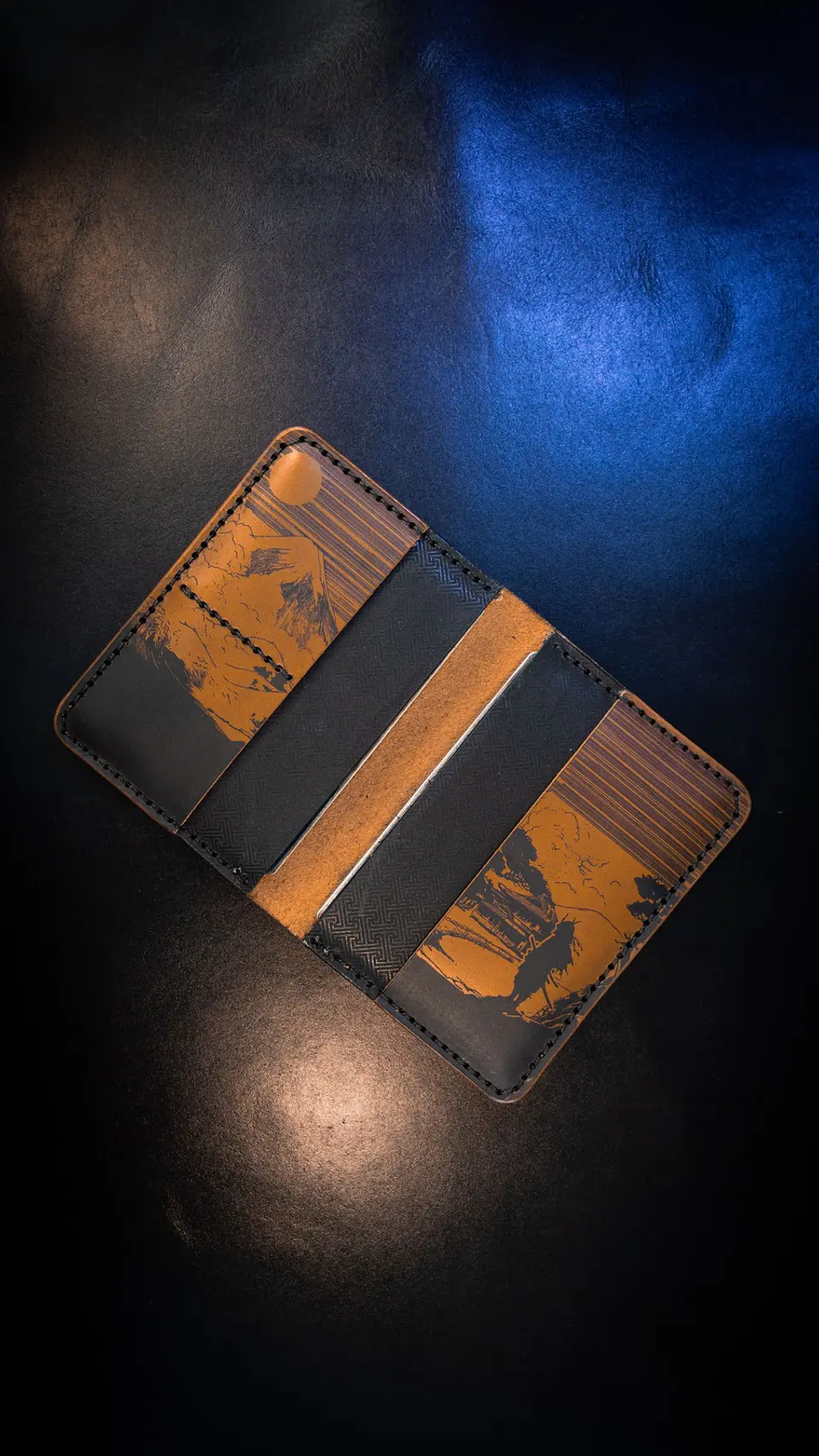 Porta Pasaporte de Cuero Conceptual Japón Feudal 3