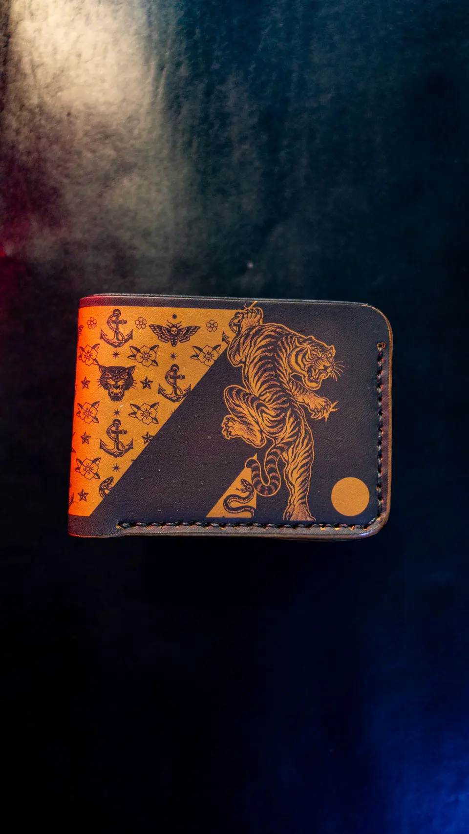 Billetera de cuero Tigre – Old school Tattoo 1