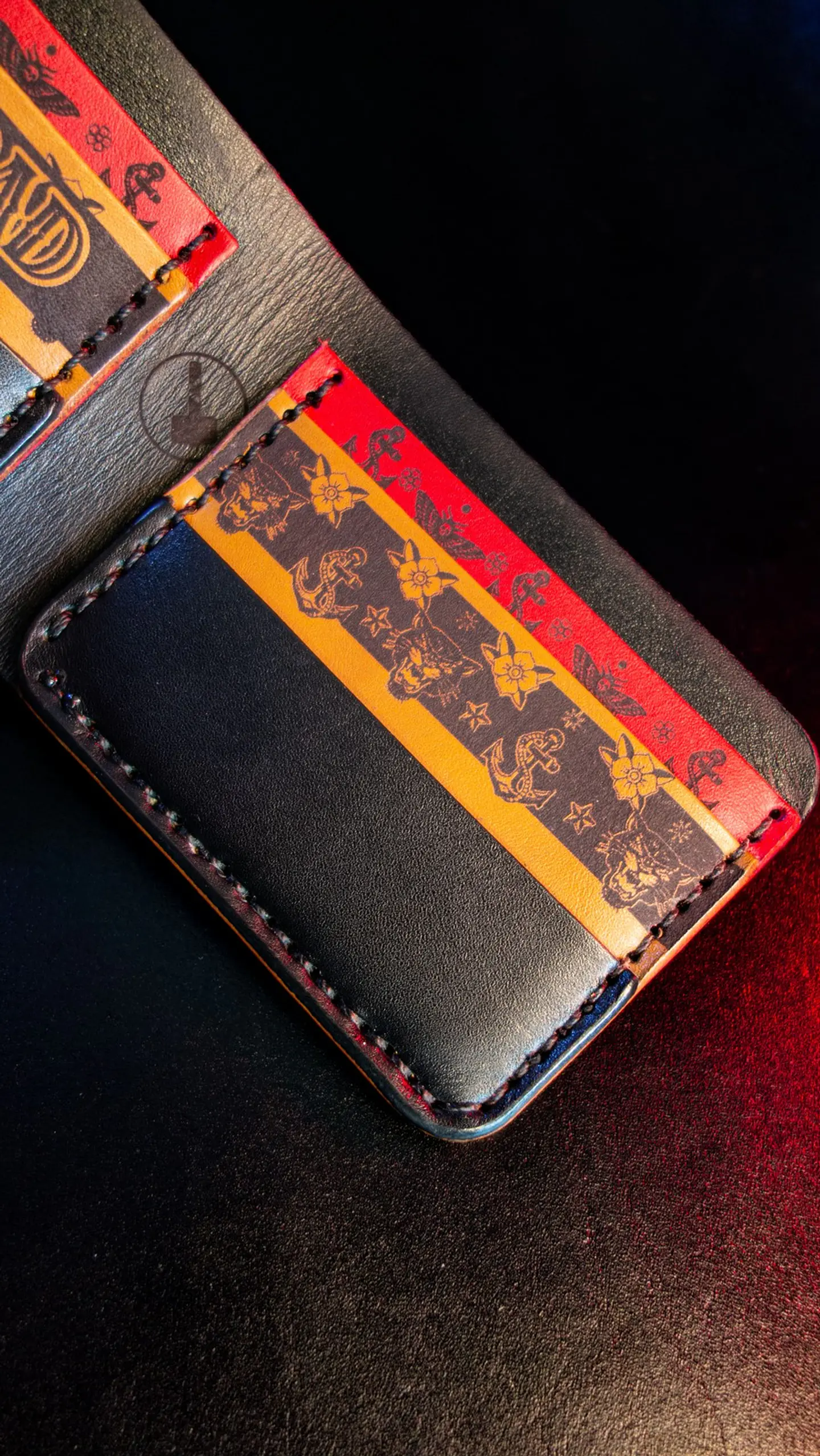 Billetera de cuero Daga – Old school Tattoo 5