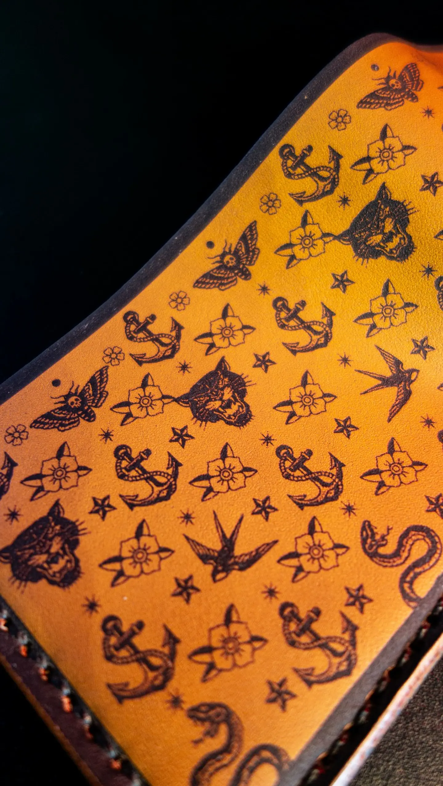 Billetera de cuero Golondrinas – Old school Tattoo 9