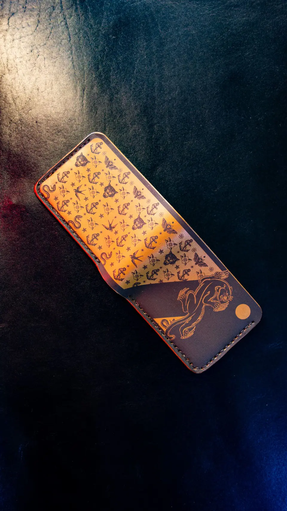 Billetera de cuero Pantera – Old school Tattoo 2