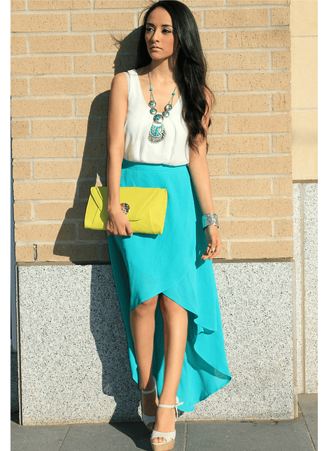 Long Skirt Turquoise