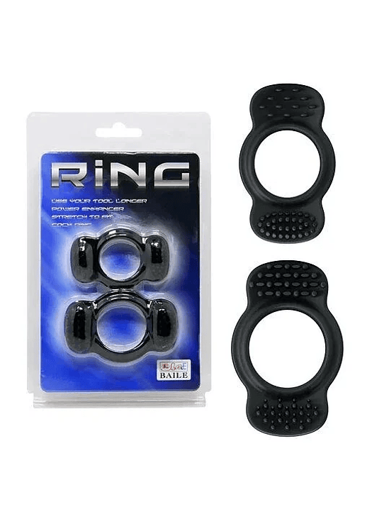 RING DUO NEGRO - SET DE ANILLOS PENEANOS 1