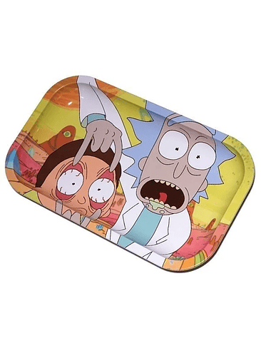 BANDEJA ROLADO METALICA 18X12.5CM RICK AND MORTY 1