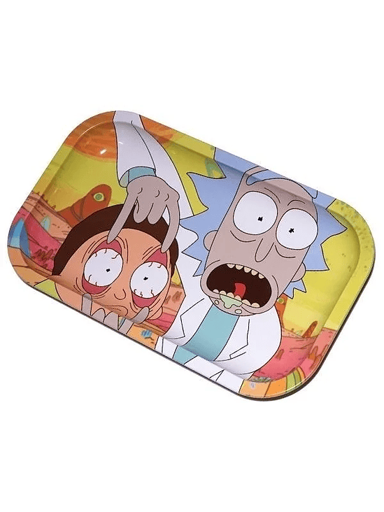 BANDEJA ROLADO METALICA 18X12.5CM RICK AND MORTY 1