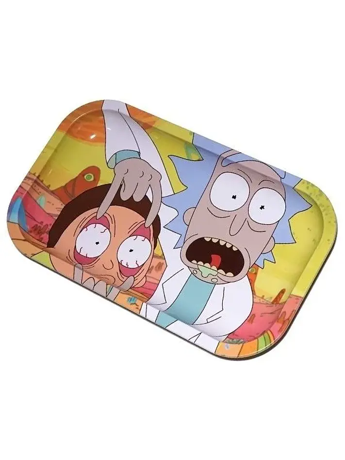 Bandeja Rolado Metalica 18X12.5Cm Rick And Morty 1