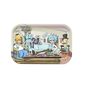 Bandeja Rolado Metalica 28X18Cm Rick And Morty