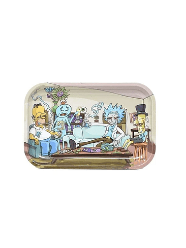 BANDEJA ROLADO METALICA 28X18CM RICK AND MORTY 1