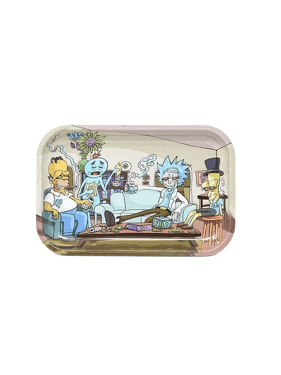 BANDEJA ROLADO METALICA 28X18CM RICK AND MORTY 1