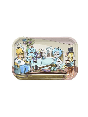 BANDEJA ROLADO METALICA 18X12.5CM RICK AND MORTY HOMER 1