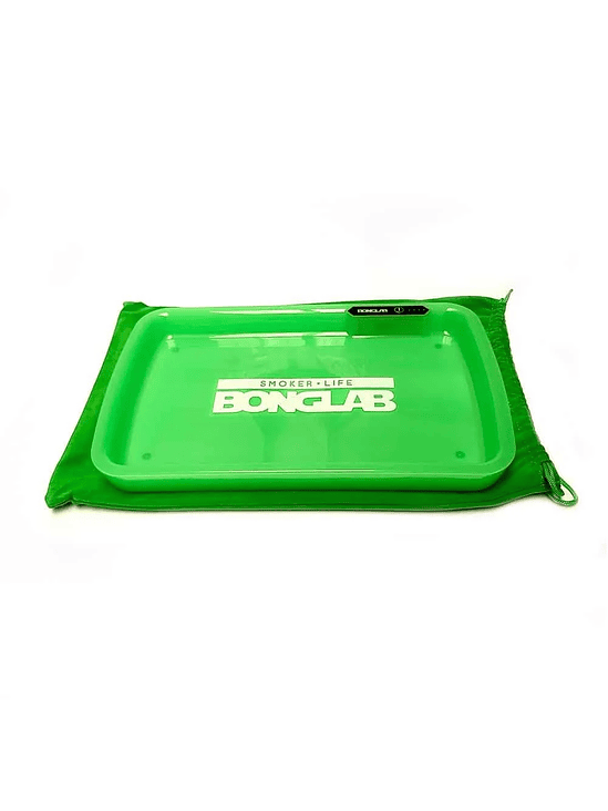 NEON TRAY BANDEJA ENROLADO LED VERDE-BONGLAB 2