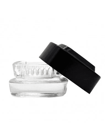 CONTENEDOR EXTRACTOS CLEAR TAPA NEGRA 4ML-BONGLAB 1