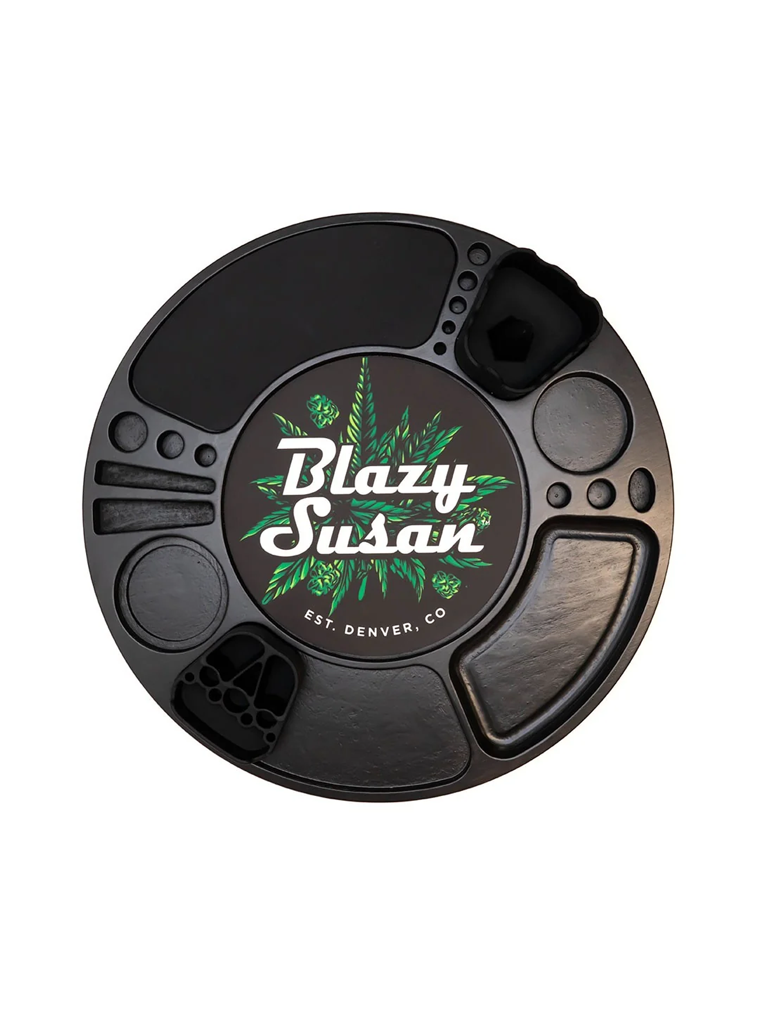 Bandeja Giratoria Madera Abedul Black -Blazy Susan 1