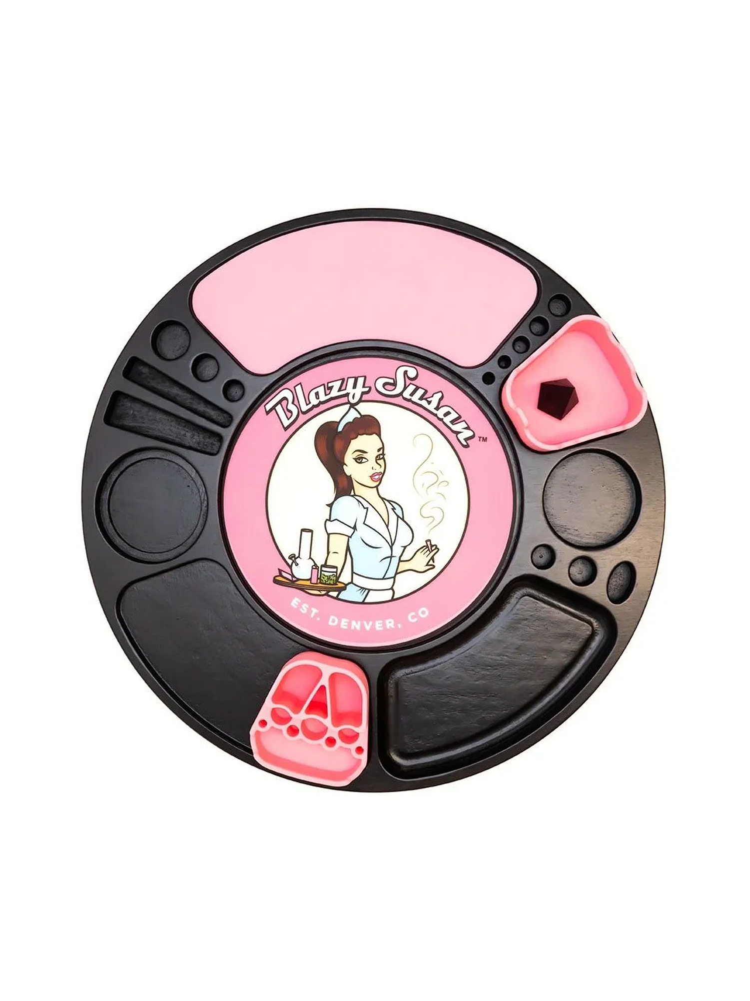 Bandeja Giratoria Madera Abedul Pink-Blazy Susan 1