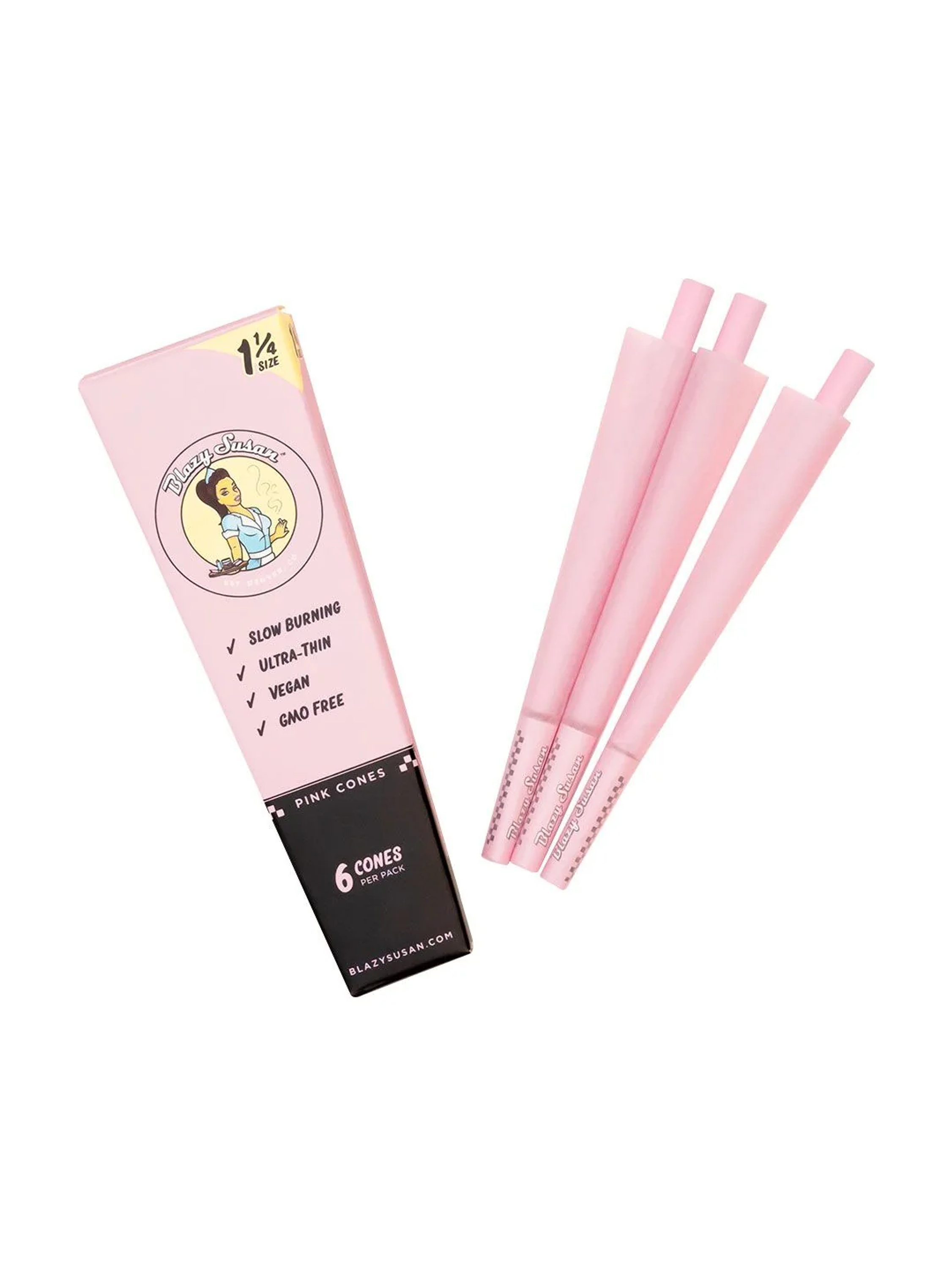 Conos Pre Roll Pink 1 1/4 Pack 6 Und-Blazy Susan 1