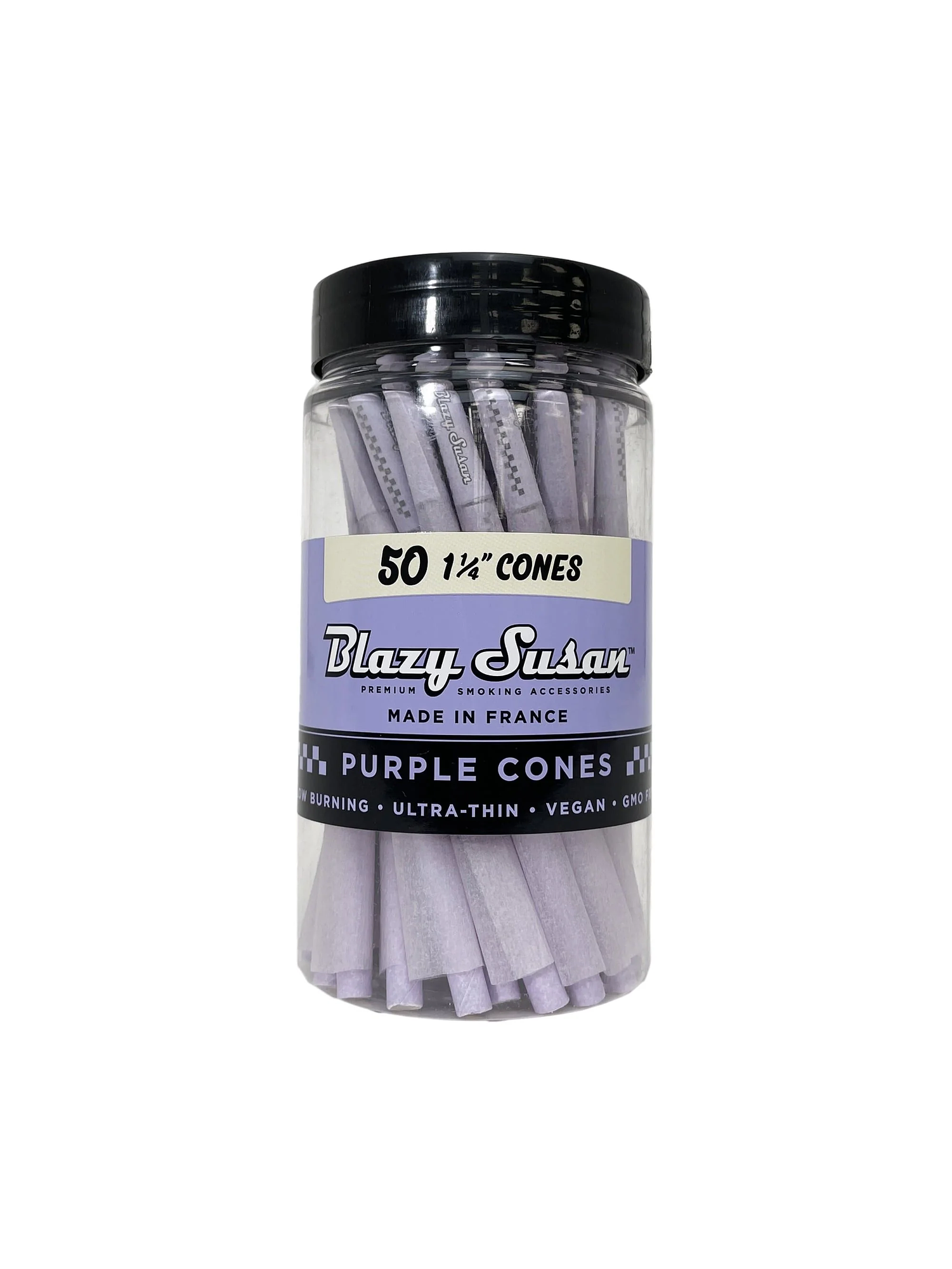 Conos Pre Roll Purple 1 1/4 Jar 50U-Blazy Susan 1