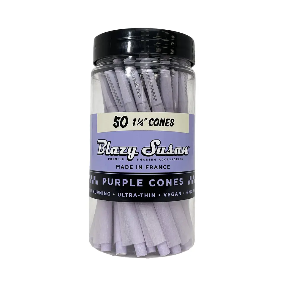 Conos Pre Roll Purple 1 1/4 Jar 50U-Blazy Susan 1