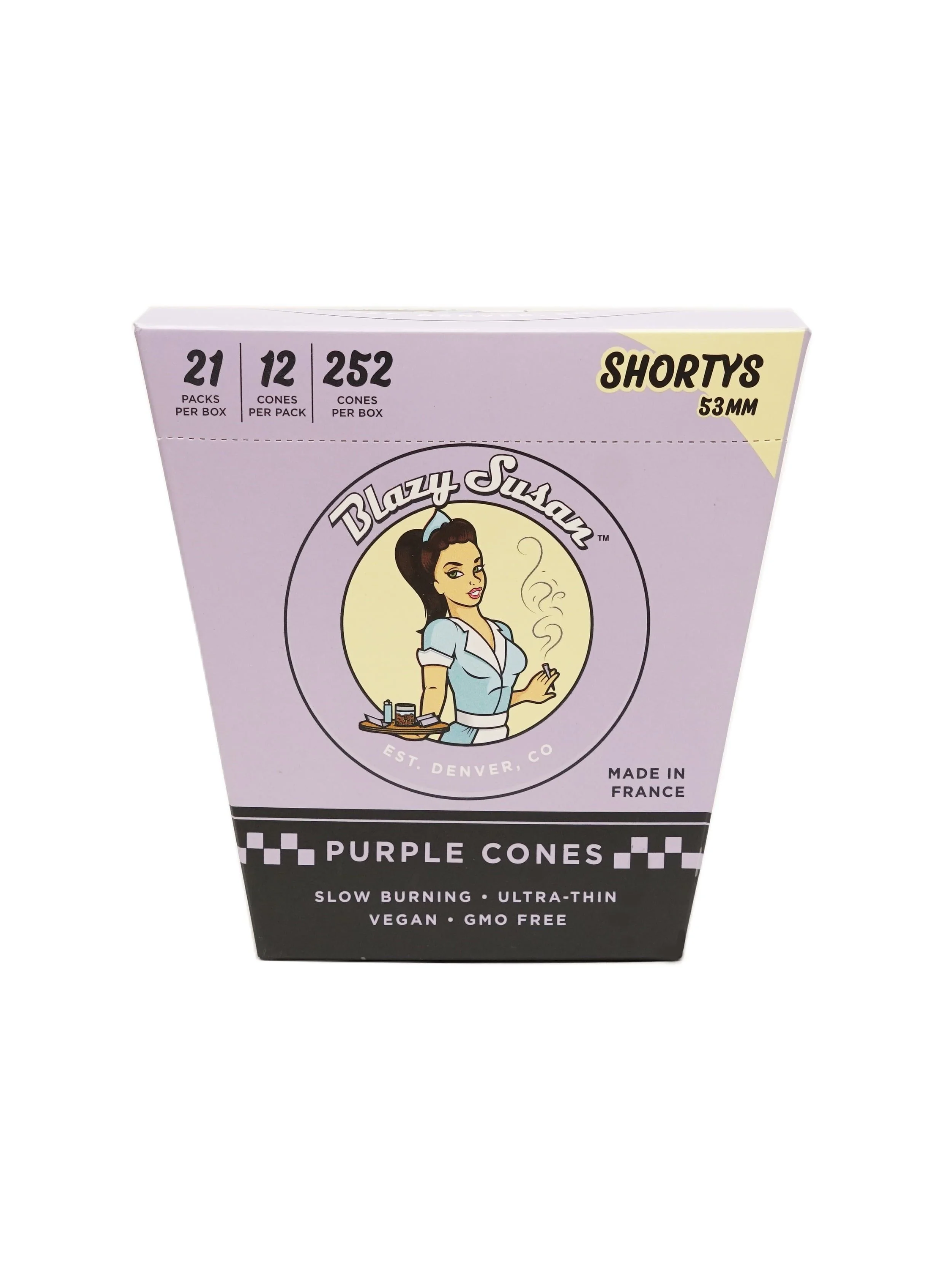Conos Pre Roll Purple Shortys Pack 12U-Blazy Susan 1