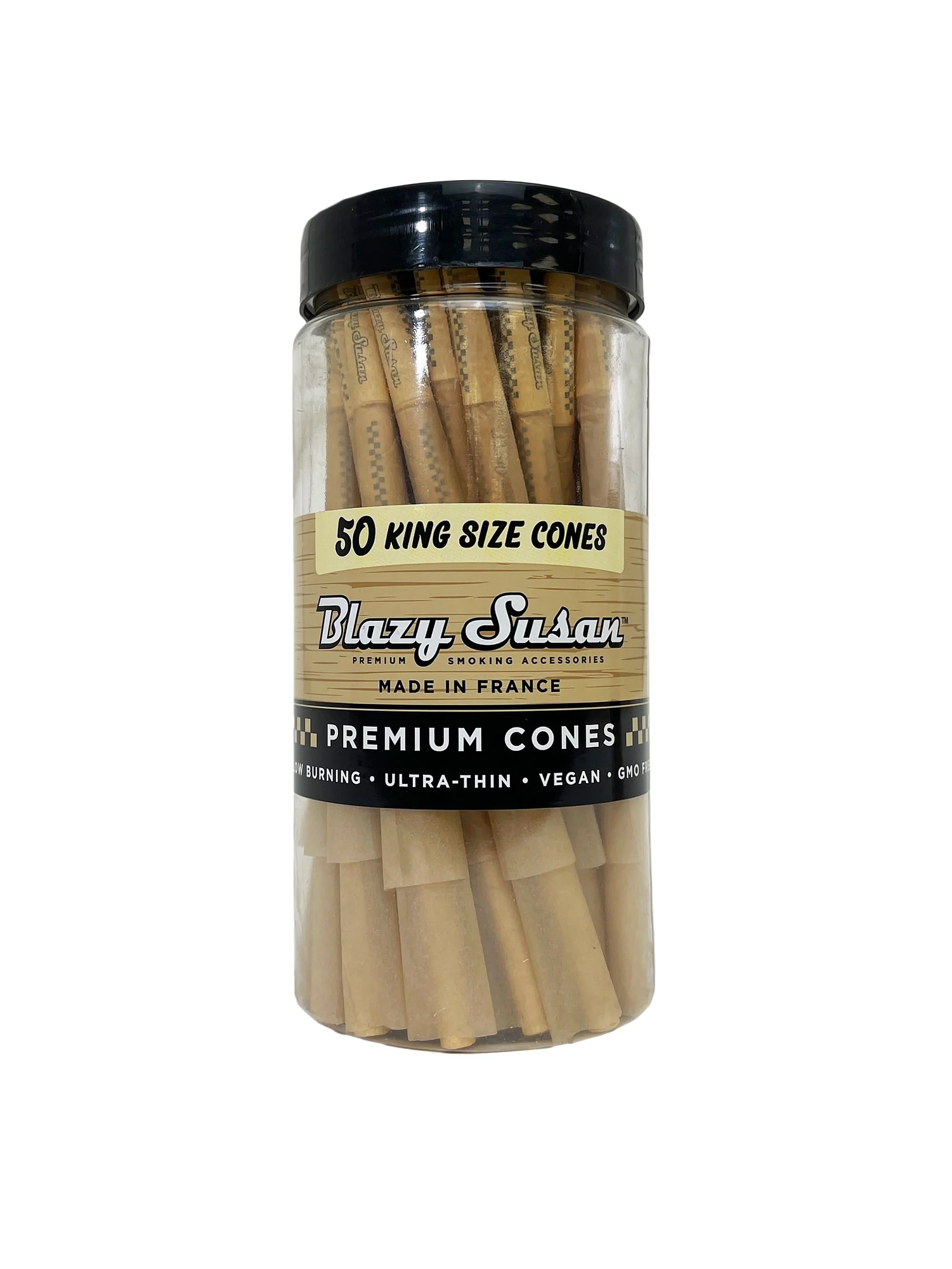 Conos Pre Roll Unbleached King Size Jar 50U-Blazy Susan 1