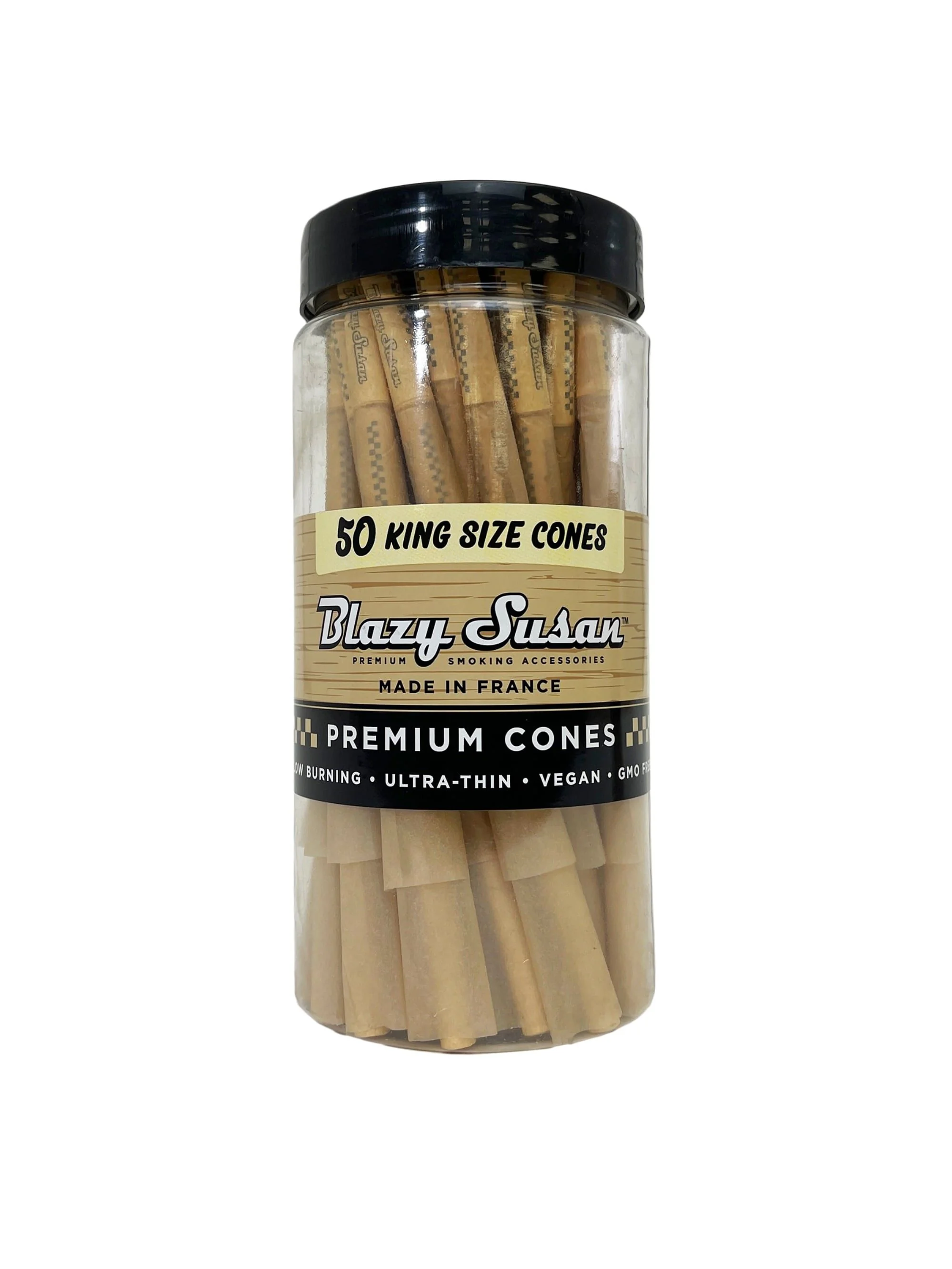 Conos Pre Roll Unbleached King Size Jar 50U-Blazy Susan 1