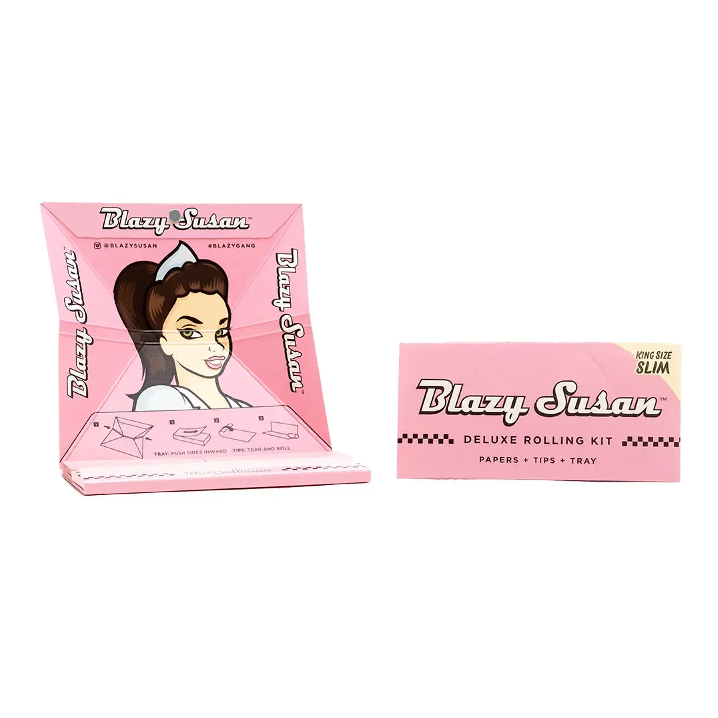 Papelillo Pink King Size Slim Deluxe Kit (Unidad / Display 20U) -Blazy Susan 3