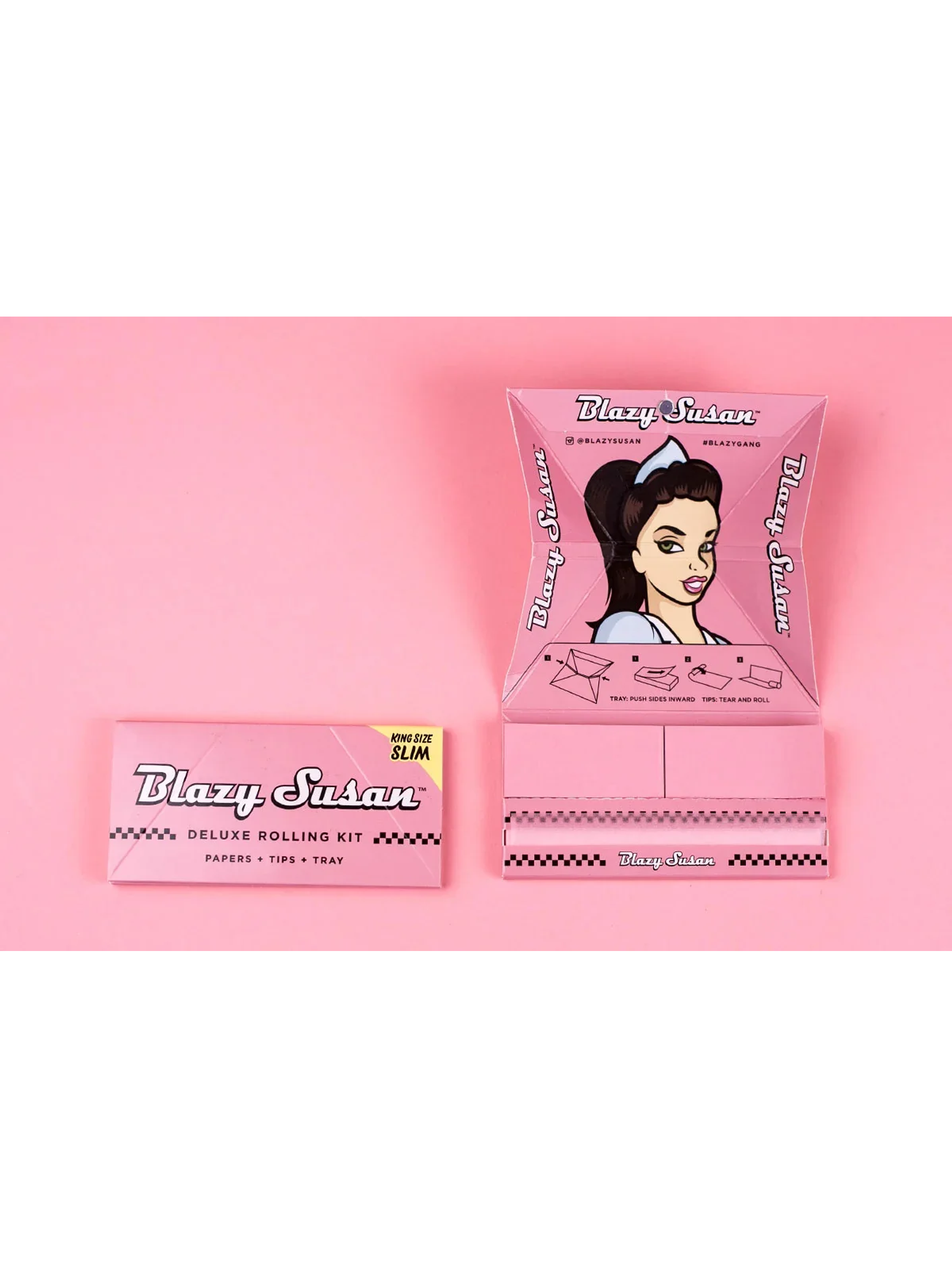 Papelillo Pink King Size Slim Deluxe Kit 1U-Blazy Susan 2