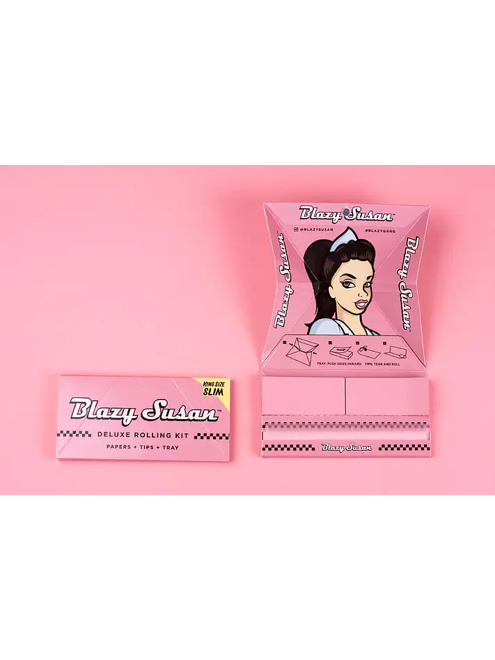 Papelillo Pink King Size Slim Deluxe Kit 1U-Blazy Susan 2