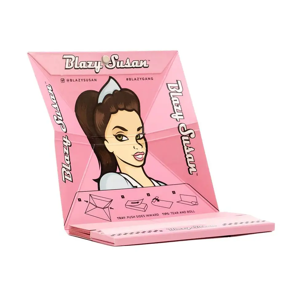 Papelillo Pink King Size Slim Deluxe Kit (Unidad / Display 20U) -Blazy Susan 1