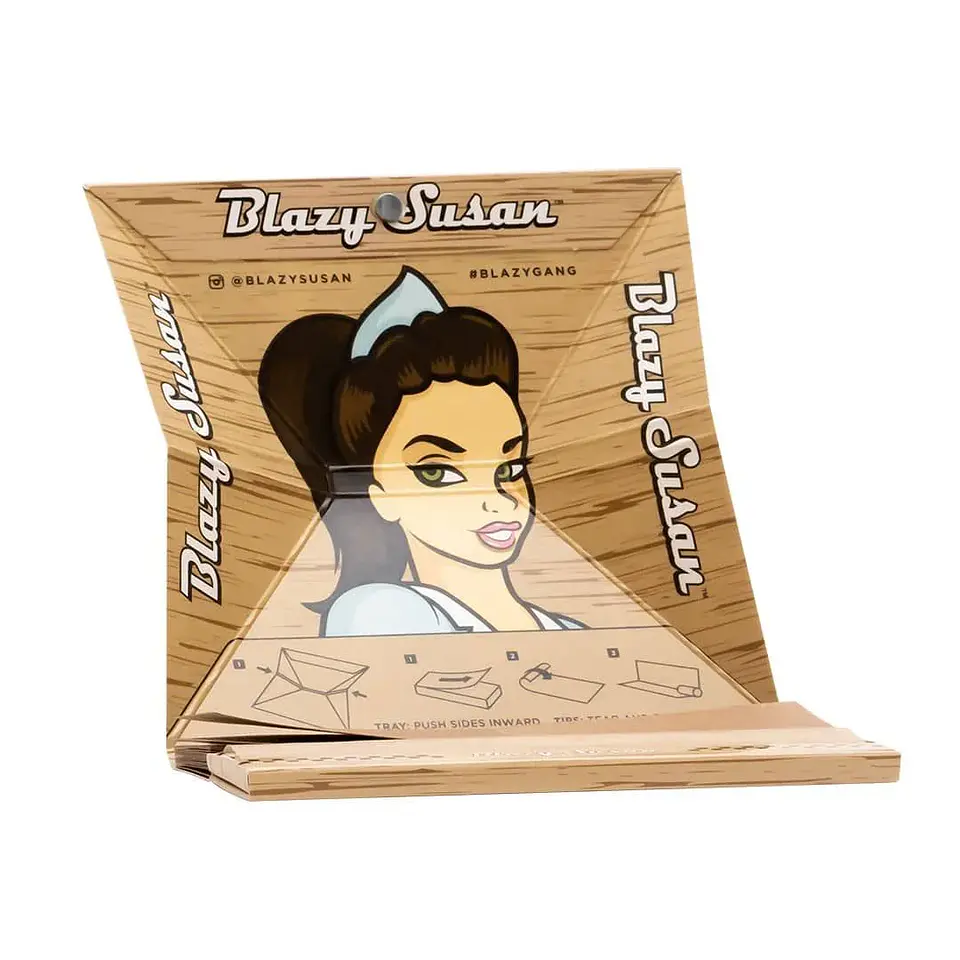 Papelillo Unbleached King Size Slim Deluxe Kit (Unidad / Display 20U) -Blazy Susan 1