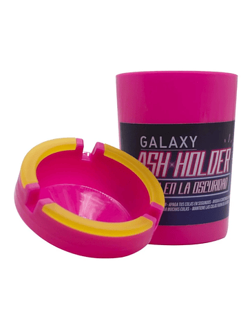CENICERO ASH HOLDER GLOW IN THE DARK ROSADO-GALAXY 2