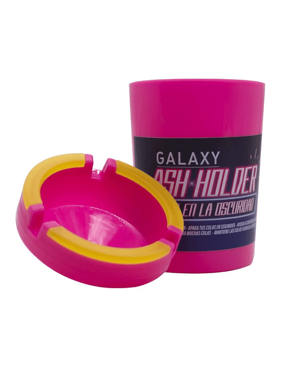 CENICERO ASH HOLDER GLOW IN THE DARK ROSADO-GALAXY 2