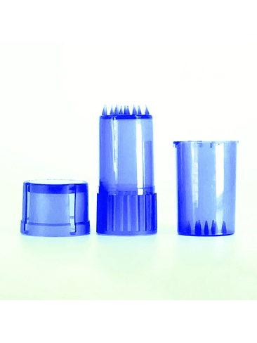 CONTENEDOR + MOLEDOR PLASTICO AZUL 2