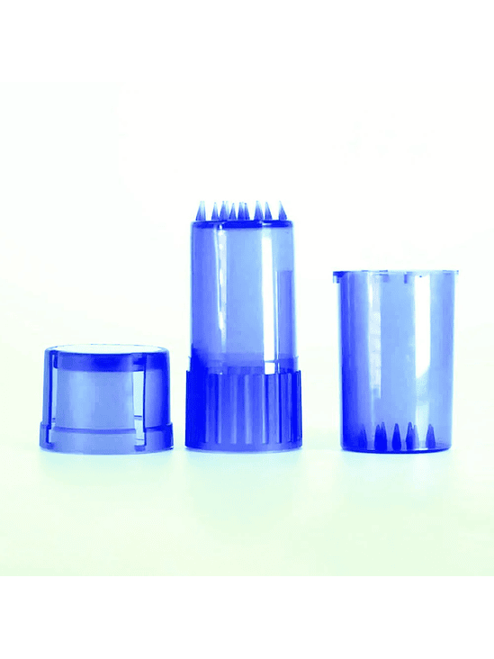 CONTENEDOR + MOLEDOR PLASTICO AZUL 2