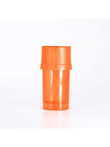 CONTENEDOR + MOLEDOR PLASTICO NARANJA 1