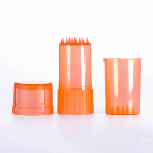 Contenedor + Moledor Plastico Naranja