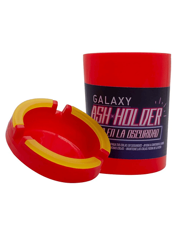 CENICERO ASH HOLDER GLOW IN THE DARK ROJO-GALAXY 2