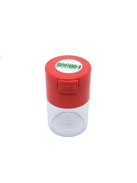 Contenedor 6,6 Oz Tapa Roja Base Transparente-Secret Stash 1