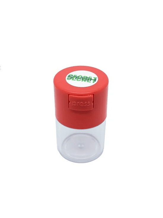 CONTENEDOR 6,6 OZ TAPA ROJA BASE TRANSPARENTE-SECRET STASH 1