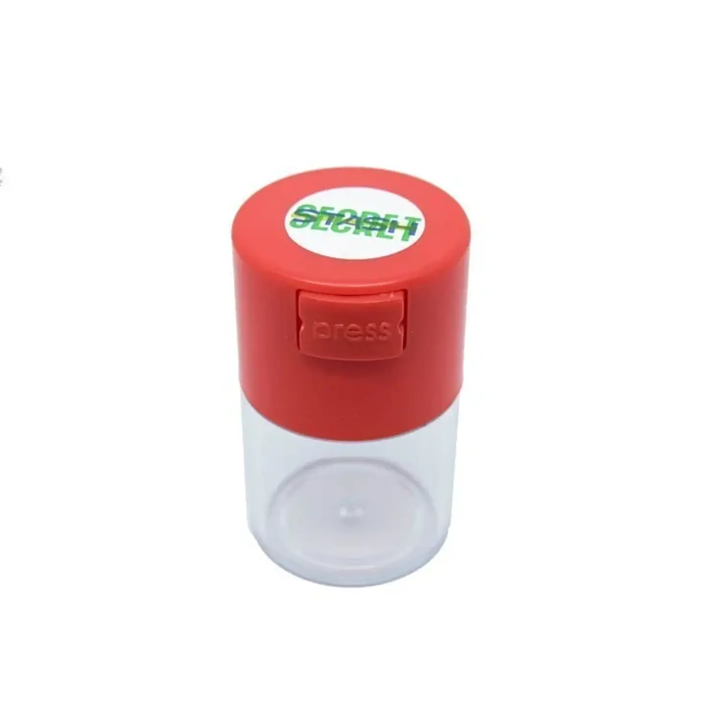 Contenedor 6,6 Oz Tapa Roja Base Transparente-Secret Stash 1