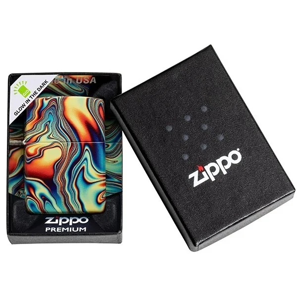 Colorful Swirl Pattern-Zippo 3