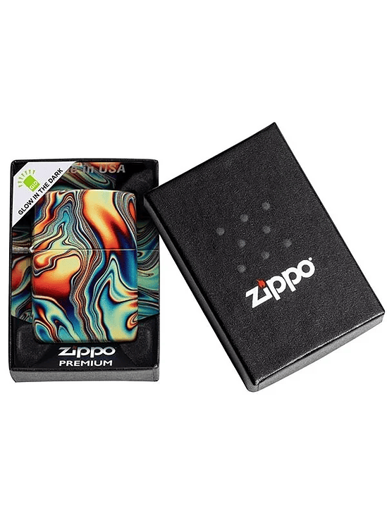COLORFUL SWIRL PATTERN-ZIPPO 3