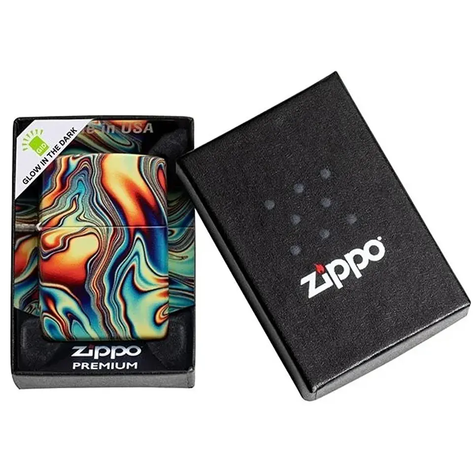 Colorful Swirl Pattern-Zippo 3