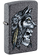WOLF SKULL FEATHER DESIGN-ZIPPO - Miniatura 1