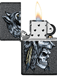 WOLF SKULL FEATHER DESIGN-ZIPPO - Miniatura 2