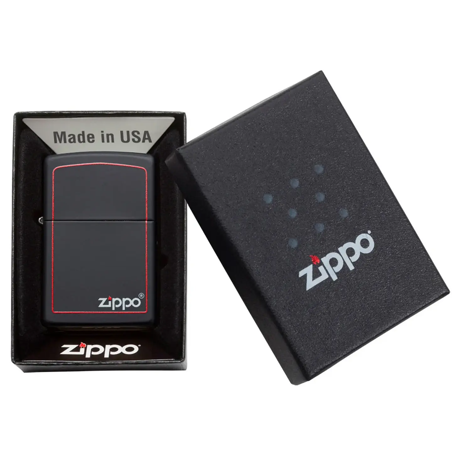 Encendedor Classic Black & Red-Zippo 3