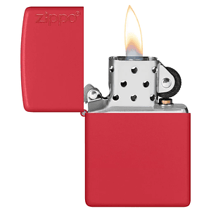 Encendedor Classic Red Matte Logo - Zippo
